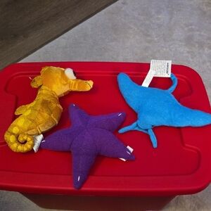 (J3) Colorful Plush Sea Animal Toy Set